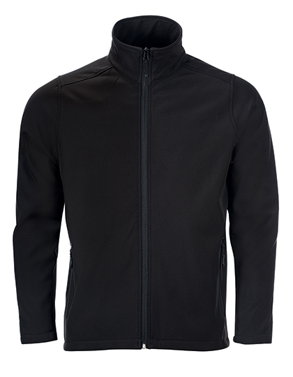 LSHOP Mens Softshell Zip Jacket Race Black,French Navy,Pepper Red