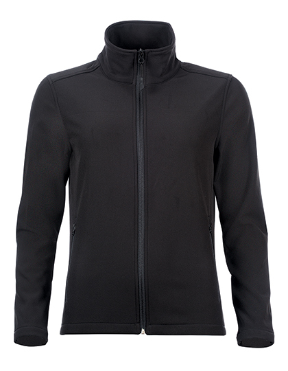 LSHOP Womens Softshell Zip Jacket Race Black,French Navy,Pepper Red
