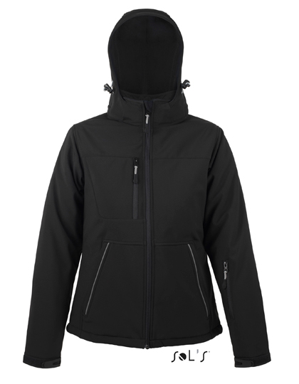 LSHOP Rock Women Padded Softshell Black,French Navy