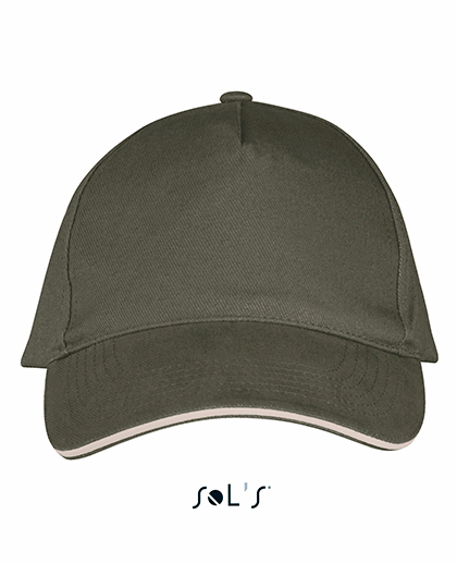 LSHOP Five Panels Cap Long Beach Army,Beige,Black,Bottle Green,Chocolate,Dark Grey (Solid),Denim,French Navy,Gold,Kelly Green,Lime,Orange,Red,Royal Blue,White