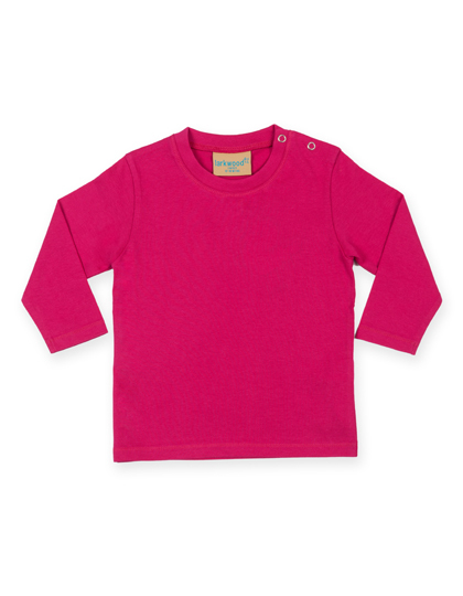LSHOP Long Sleeved T-Shirt Fuchsia,Pale Blue,Pale Pink,Red,White