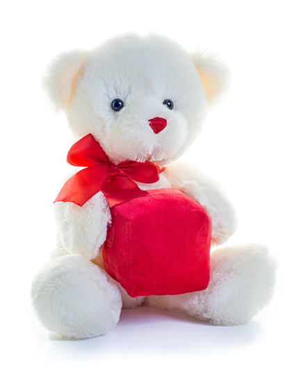 LSHOP Heart/Gift Bear White
