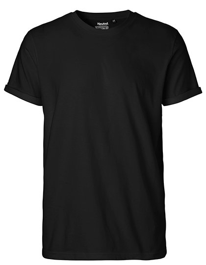 LSHOP Mens Roll Up Sleeve T-Shirt Black,Navy,White