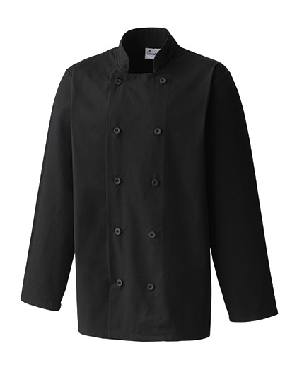 LSHOP Essential Long Sleeve Chef«s Jacket Black,White