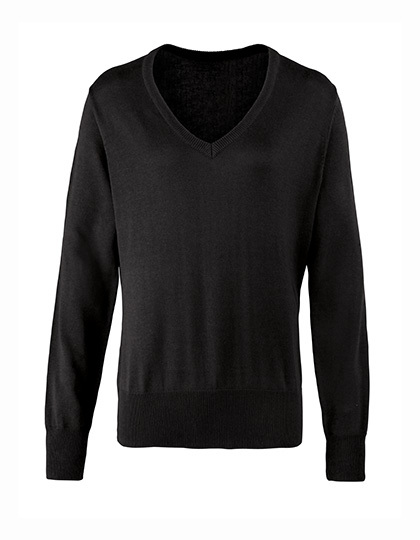LSHOP Ladies V-Neck Knitted Sweater Black,Charcoal,Navy