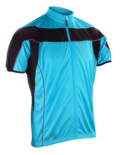 LSHOP Mens Bikewear Full Zip Performance Top Aqua,Black,Green,White