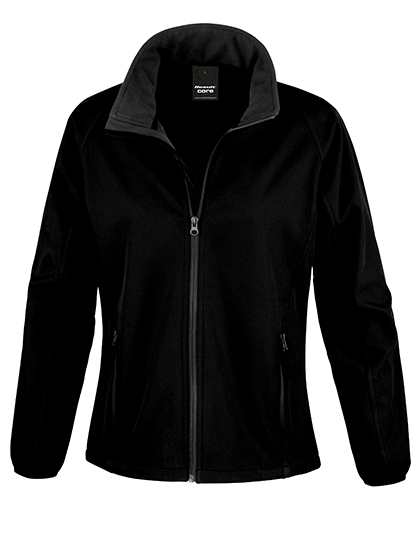 LSHOP Ladies Printable Soft Shell Jacket Black,Charcoal,Navy,Purple,Red,Vivid Green,White,Yellow