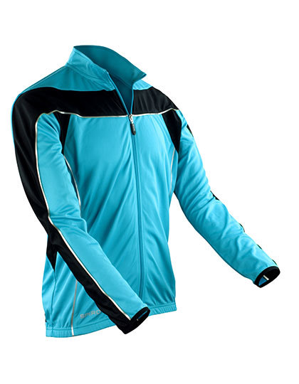 LSHOP Mens Bikewear Long Sleeve Performance Top Aqua,Black,Neon Orange,White