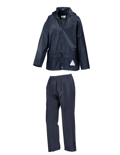 LSHOP Junior Waterproof Jacket & Trouser Set Navy,Red