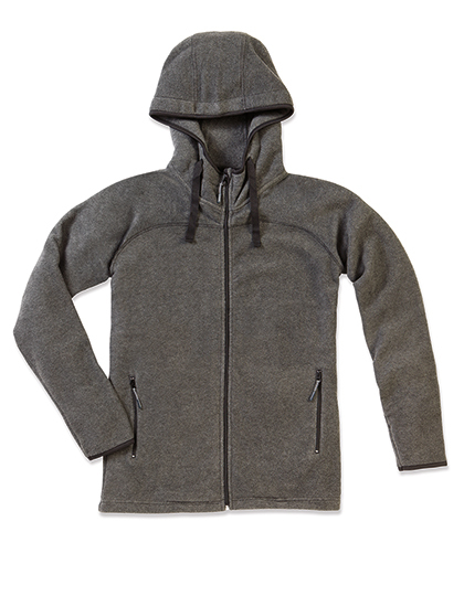 LSHOP Active Power Fleece Jacket Anthra Heather,Grey Heather