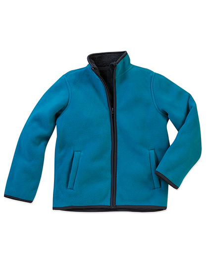 LSHOP Active Teddy Fleece Jacket for children Hawaii Blue,Kiwi Green