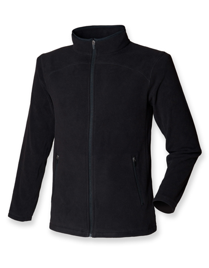 LSHOP Mens Microfleece Jacket Black,Charcoal Grey (Heather),Navy