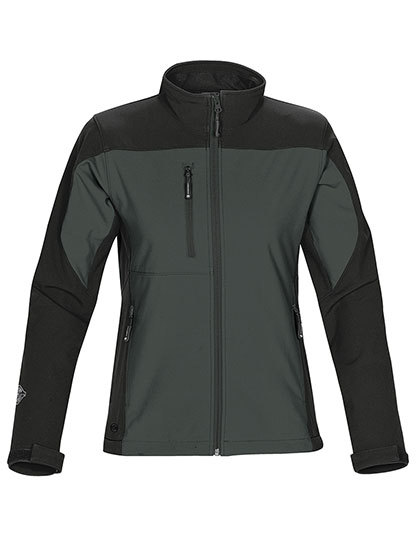 LSHOP Women`s Edge Softshell Jacket Graphite,Marine Blue,Stadium Red,Treetop Green