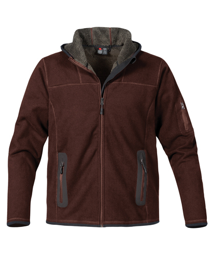 LSHOP Bonded Fleece Full Zip Hoody Slate Brown