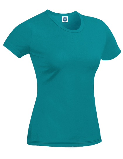 LSHOP Ladies Retail T-Shirt Atoll,Black,Cardinal Red,Deep Navy,Heather Grey,Indigo,Kelly Green,Natural,Purple,White