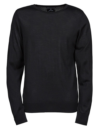 LSHOP Mens Crew Neck Sweater Black,Dark Grey (Solid),Light Grey,Navy