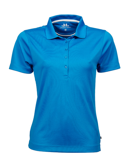 LSHOP Ladies Performance Polo Azure,Black,Dark Grey (Solid),White