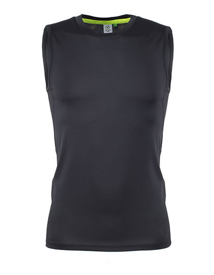 LSHOP MenÕs Sleeveless T-Shirt Black,Grey Marl