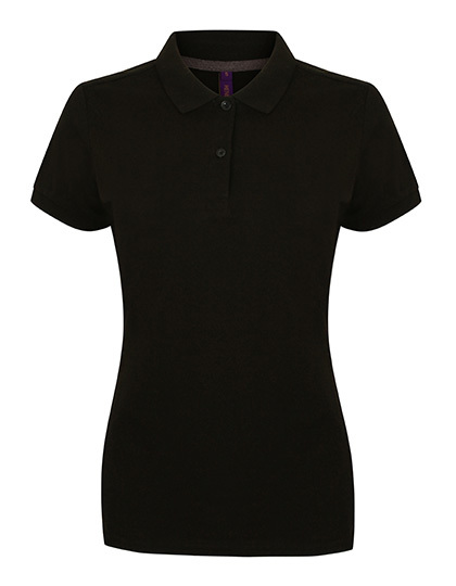 LSHOP Ladies Microfine-Piqu Polo Shirt Black,Classic Red,Fuchsia,Navy,White