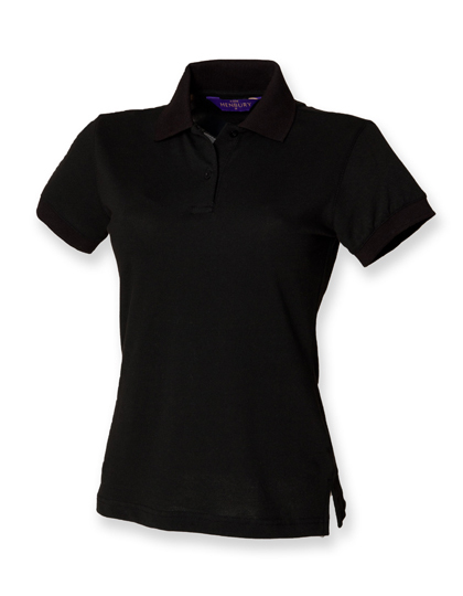 LSHOP Ladies Stretch Piqu Polo Shirt Black,Classic Red,Fuchsia,Navy,Purple,Sapphire Blue,White