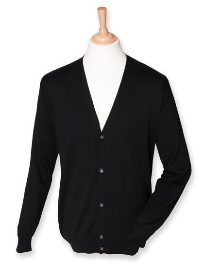 LSHOP Men`s Lightweight V-Neck Cardigan Black,Grey Marl,Navy