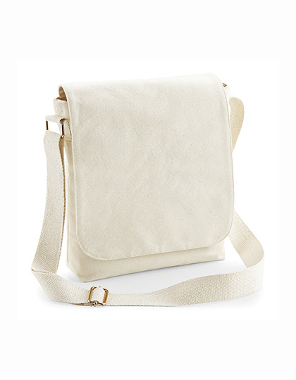 LSHOP Fairtrade Cotton Canvas Midi Messenger Natural