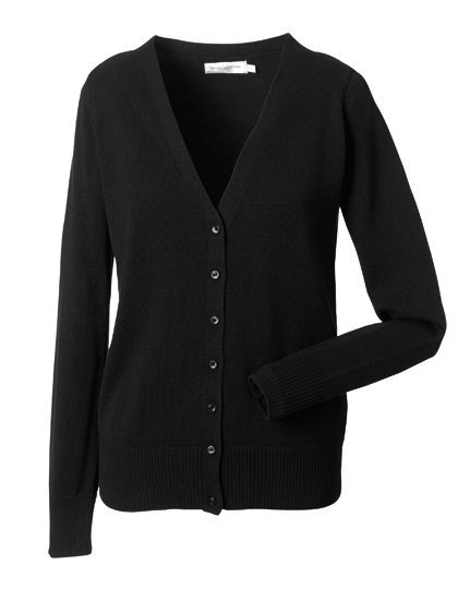 LSHOP Ladies« V-Neck Knitted Cardigan Black,French Navy