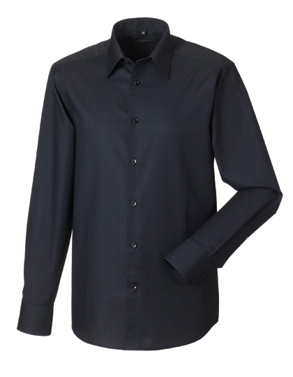LSHOP Men«s Long Sleeve Tailored Oxford Shirt Black,Oxford Blue,White