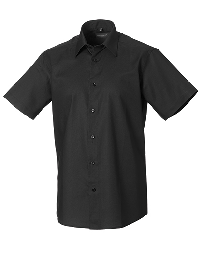 LSHOP Men«s Short Sleeve Tailored Oxford Shirt Black,Oxford Blue,White