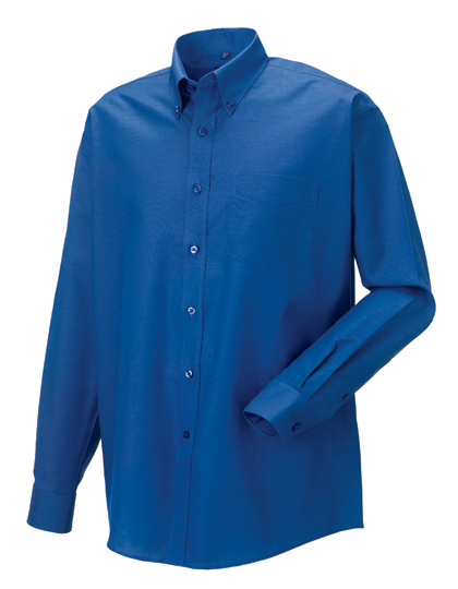 LSHOP Men«s Long Sleeve Oxford Shirt Aztec Blue,Black,Classic Pink,Oxford Blue,Silver,White
