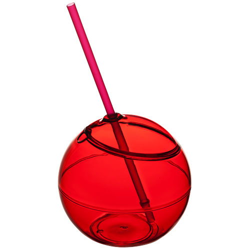 PF Fiesta Trinkball und Strohhalm rot