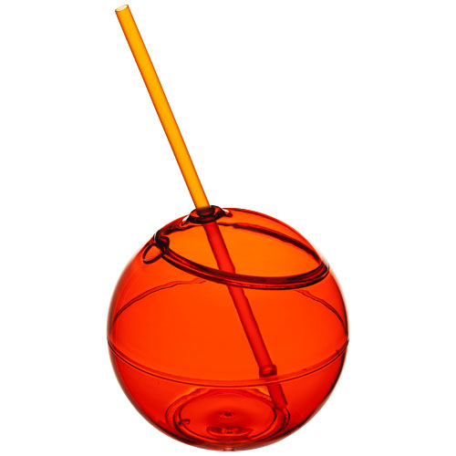 PF Fiesta Trinkball und Strohhalm orange