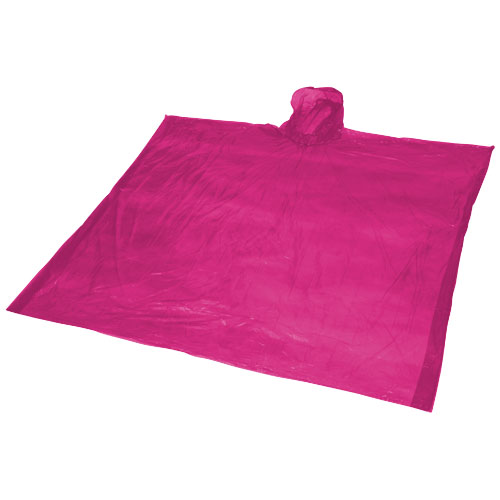 PF Ziva Einweg Regenponcho mit Hülle rosa