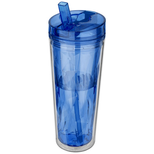 PF Hot und Cold Flip 'n Sip geometrische Isolierflasche blau