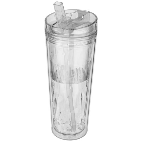 PF Hot und Cold Flip 'n Sip geometrische Isolierflasche transparent klar