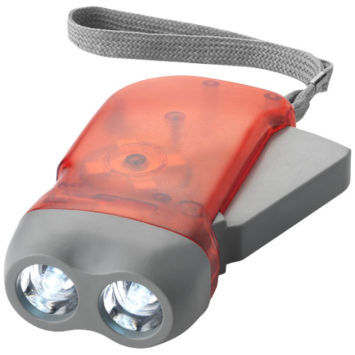 PF Virgo Dynamo-Taschenlampe rot,grau