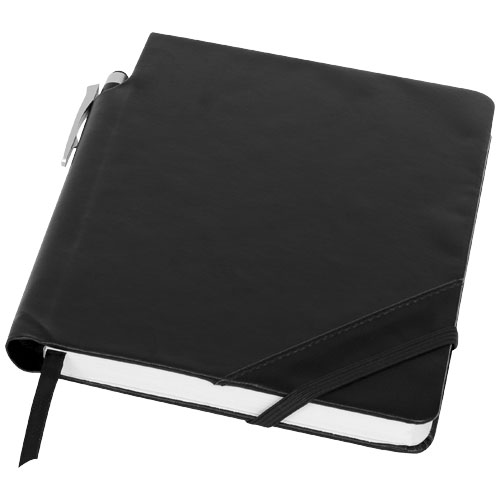 PF Patch-the-Edge Notizbuch mit Kugelschreiber schwarz glänzend,schwarz
