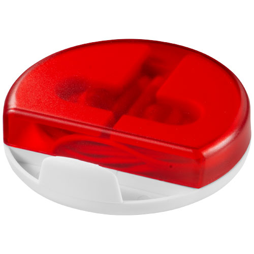 PF Storm Ohrhörer und Smartphone-Ständer transparent rot,weiss