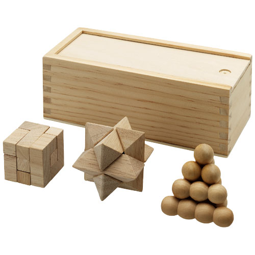 PF Brainiac Denksportspiel aus Holz, 3-teilig
