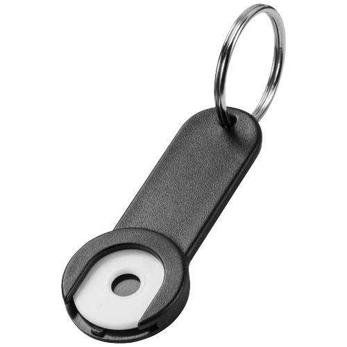 PF Shoppy Schlüsselanhänger mit Münzhalter schwarz