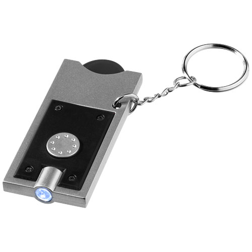 PF Allegro Schlüssellicht mit Münzhalter schwarz,silber