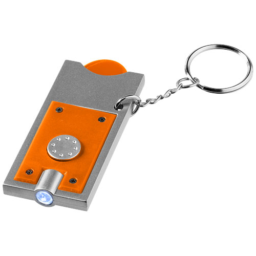 PF Allegro Schlüssellicht mit Münzhalter orange,silber