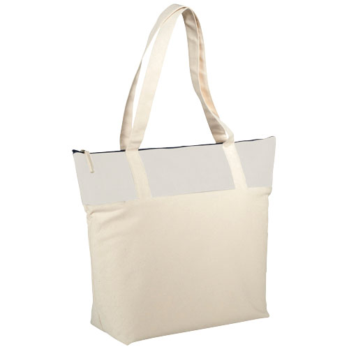 PF Jute und Baumwoll Tasche mit Reißverschluss natur,Cream