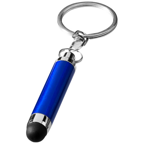 PF Aria Alu-Schlüsselanhänger mit Stylus blau