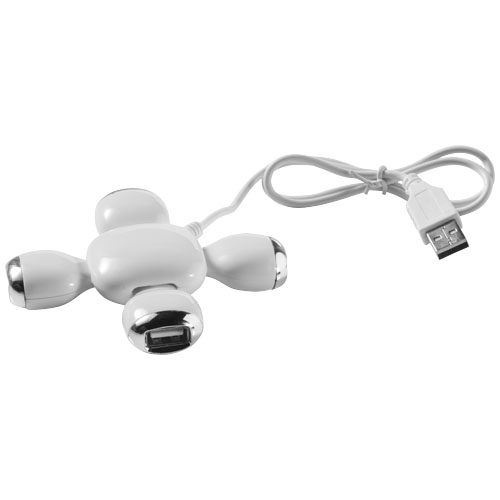 PF Yoga Flexibler USB-Hub mit 4 Anschlüssen weiss