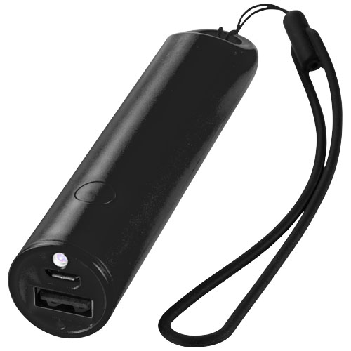 PF Beam Powerbank mit Schlüsselband und Licht 2200 mAh schwarz