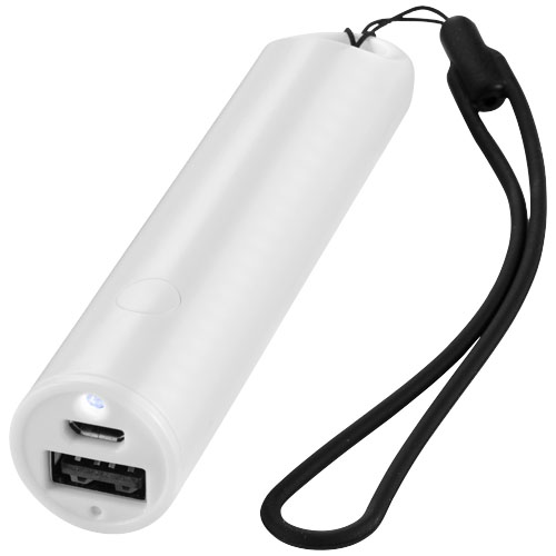 PF Beam Powerbank mit Schlüsselband und Licht 2200 mAh weiss