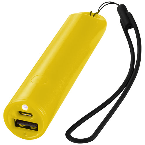 PF Beam Powerbank mit Schlüsselband und Licht 2200 mAh gelb