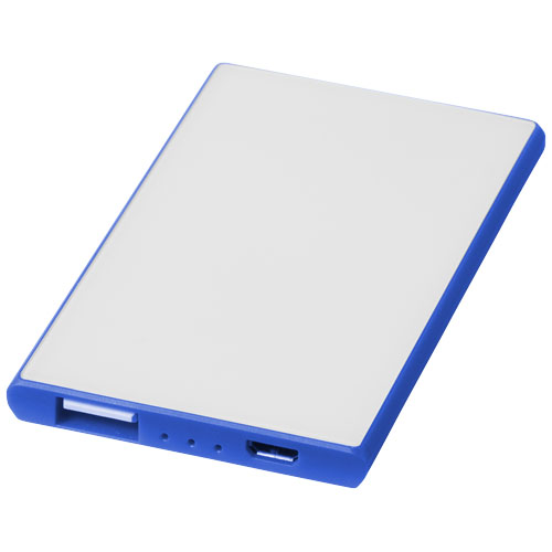 PF Slim Powerbank 2000 mAh in Kreditkartengröße weiss,royalblau