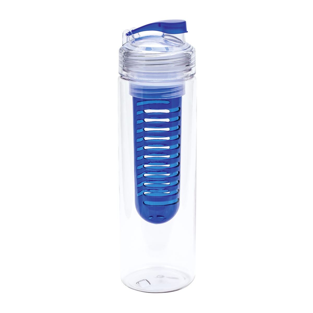 LM Trinkflasche mit Fruchtbehälter REFLECTS-JOLIETTA BLUE blau, transparent